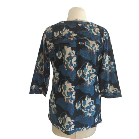 Anokhi Floral Print Bias Tunic Top - Picture 3 of 4